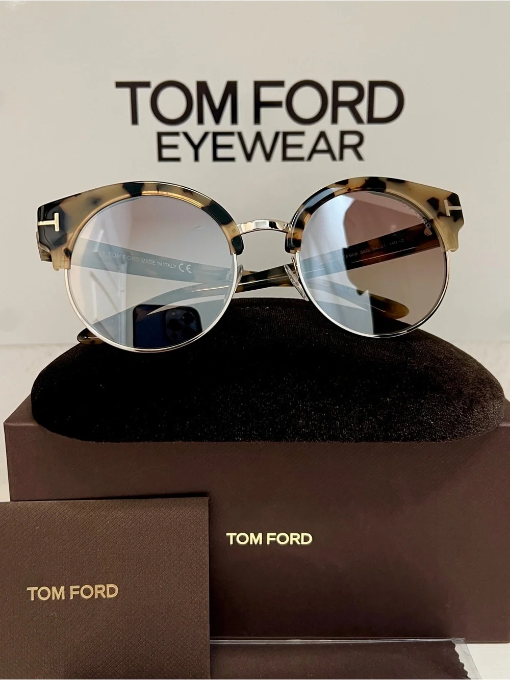 Tom Ford TF608 Alissa-02 Sunglasses | 56G Blonde Havana Tortoise | Authentic
